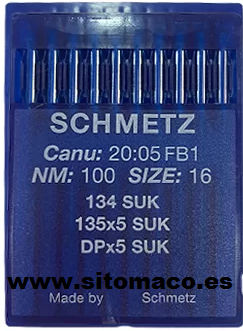 AGUJAS SCHMETZ 134 SUK  Nº 100 - PUNTA DE BOLA